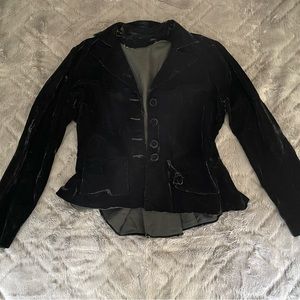 Vintage Black Velvet Jacket/Blazer